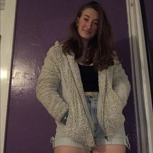 Super comfy fur zip up jacket